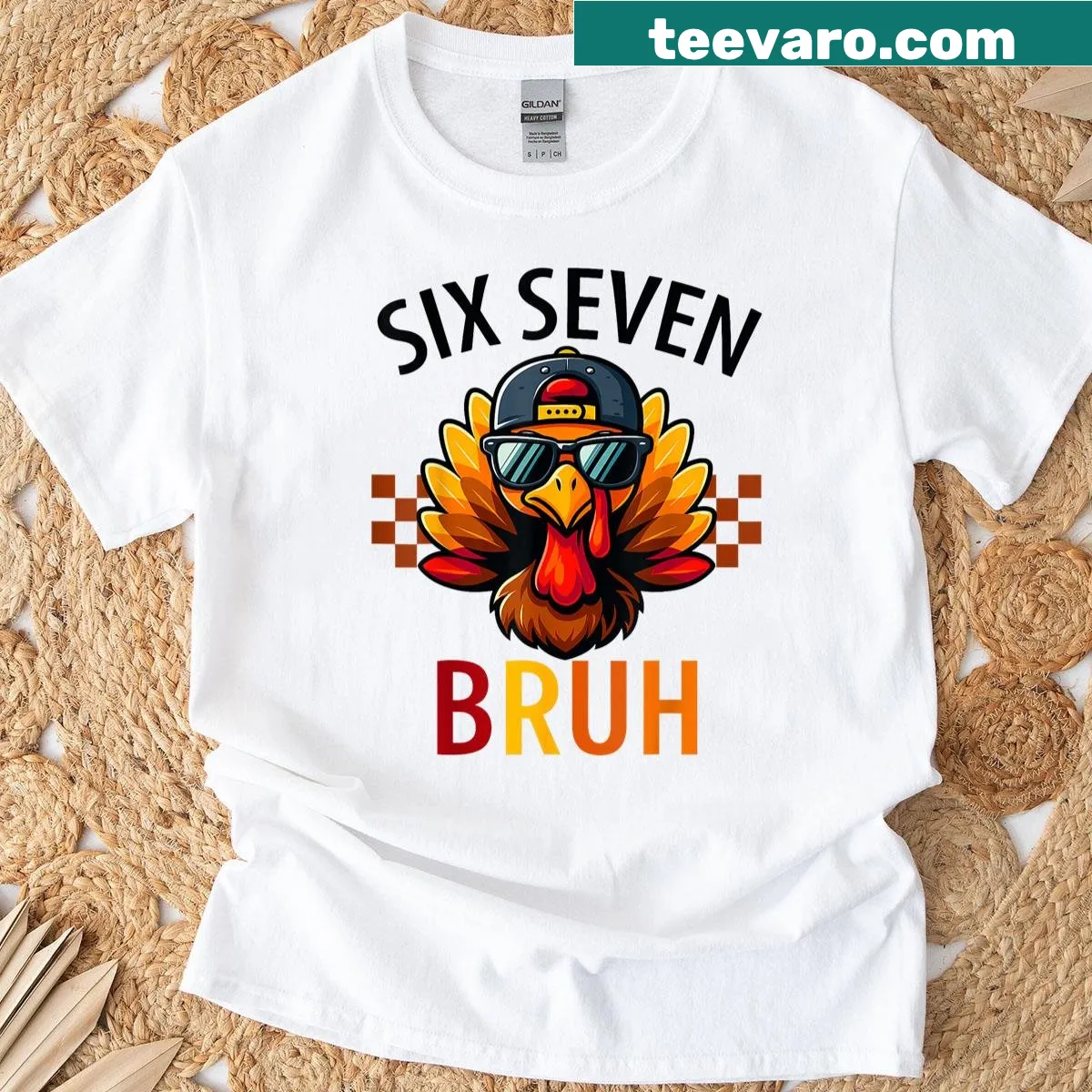 Meme-inspired Thanksgiving T-shirt for kids with humorous text — on a men's t-shirt