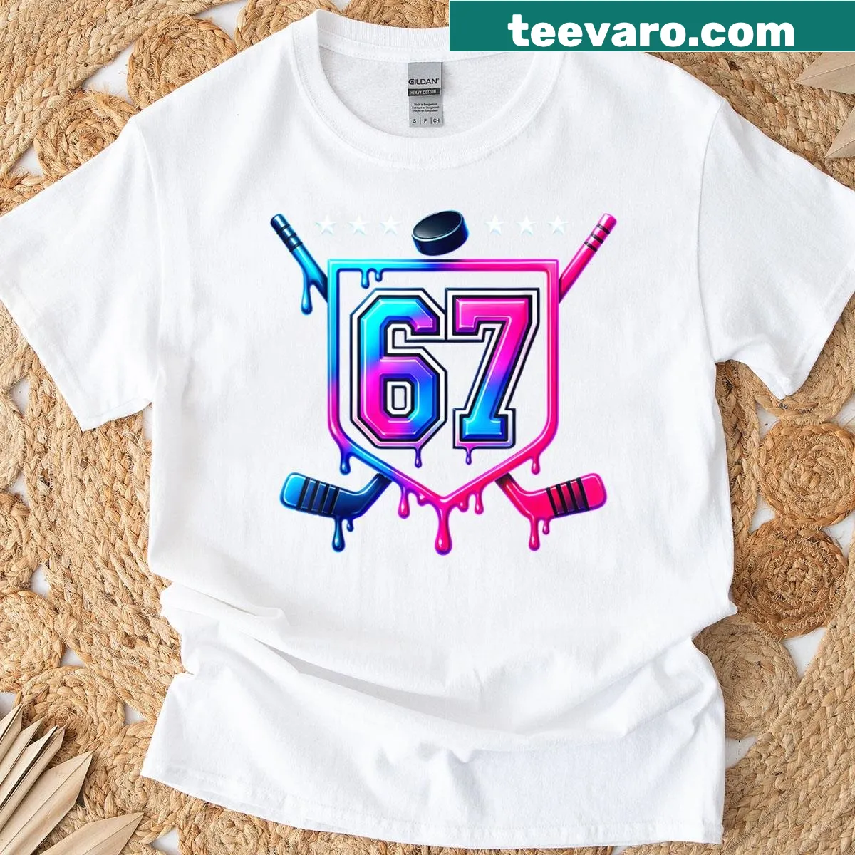 Bold typography design celebrating hockey culture — on a men's t-shirt