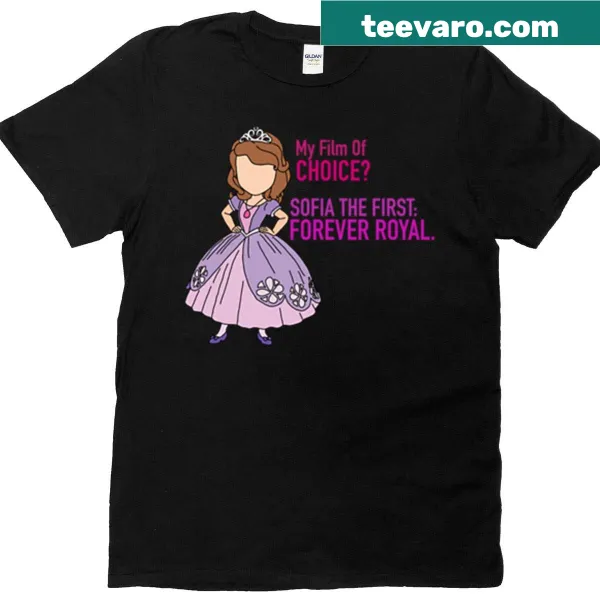 Illustration of Sofia the First on a kids' T-shirt