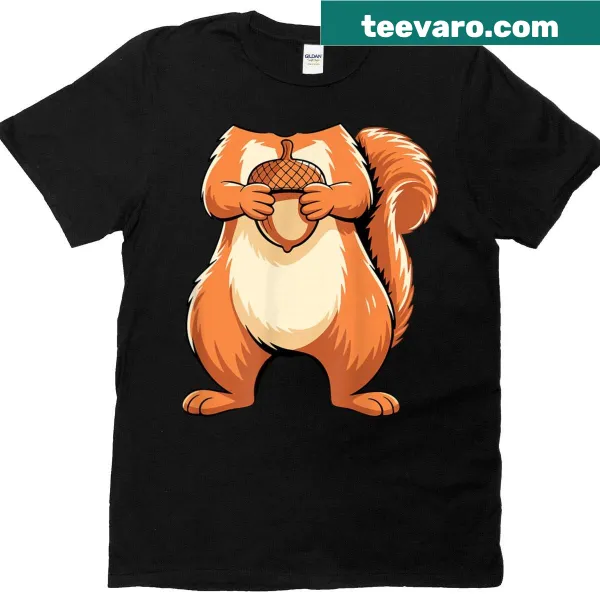 Cartoon squirrel design on a costume t-shirt
