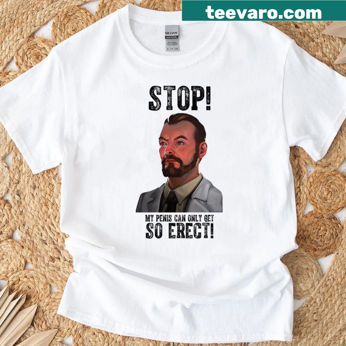Edgy t-shirt featuring a humorous quote from Archer. — on a men's t-shirt