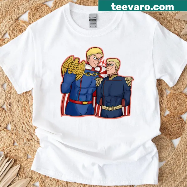 T-shirt with a playful graphic of boys enjoying life