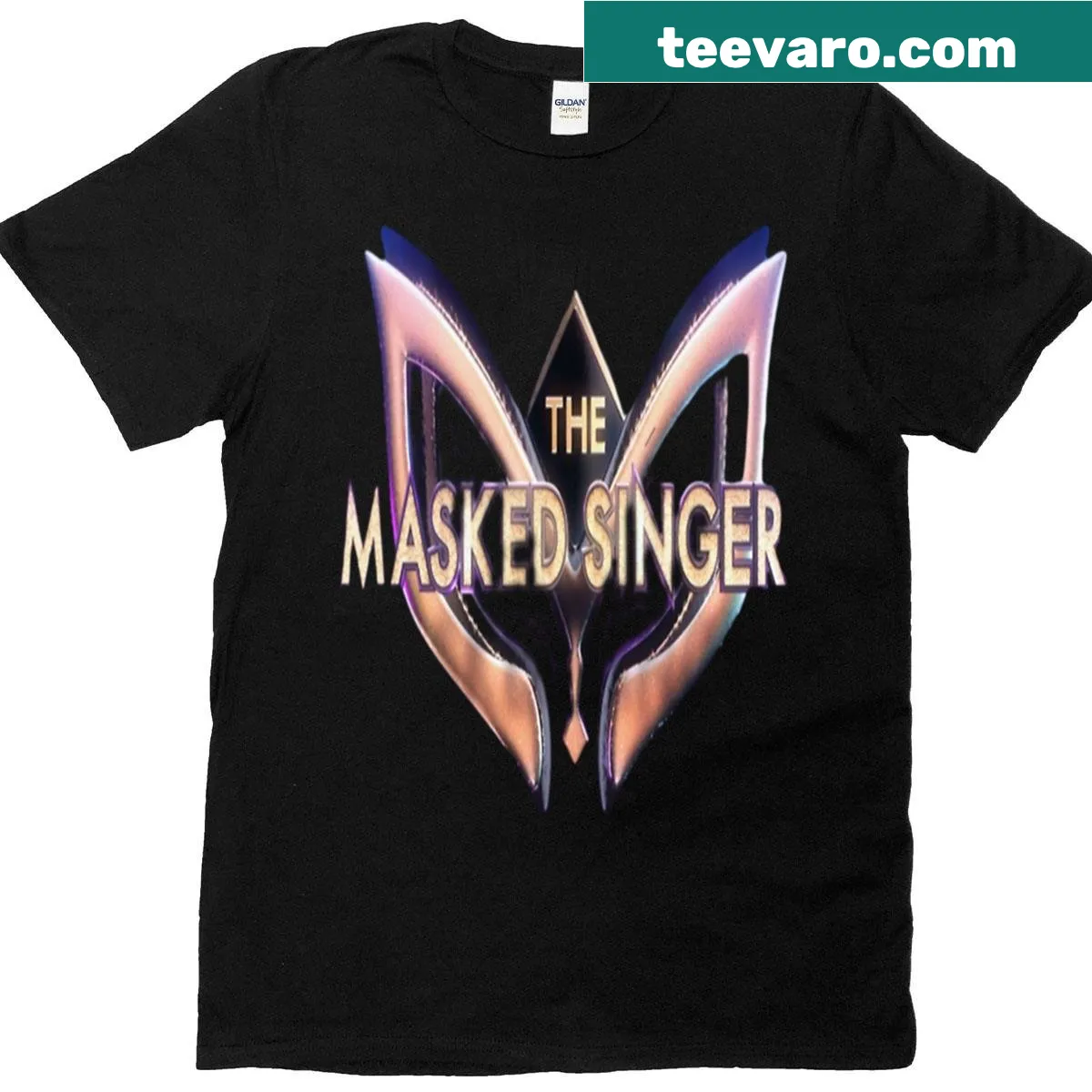 Illustrated T-shirt inspired by The Masked Singer show — on a men's t-shirt