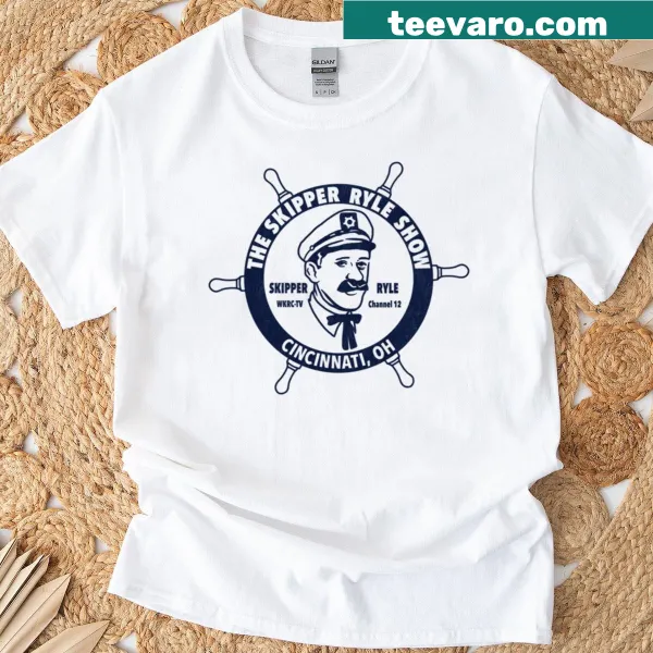 Retro-style T-shirt featuring The Skipper Ryle Show logo