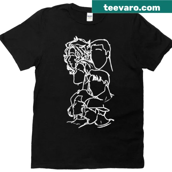 Black T-shirt with text referencing a popular TV show.