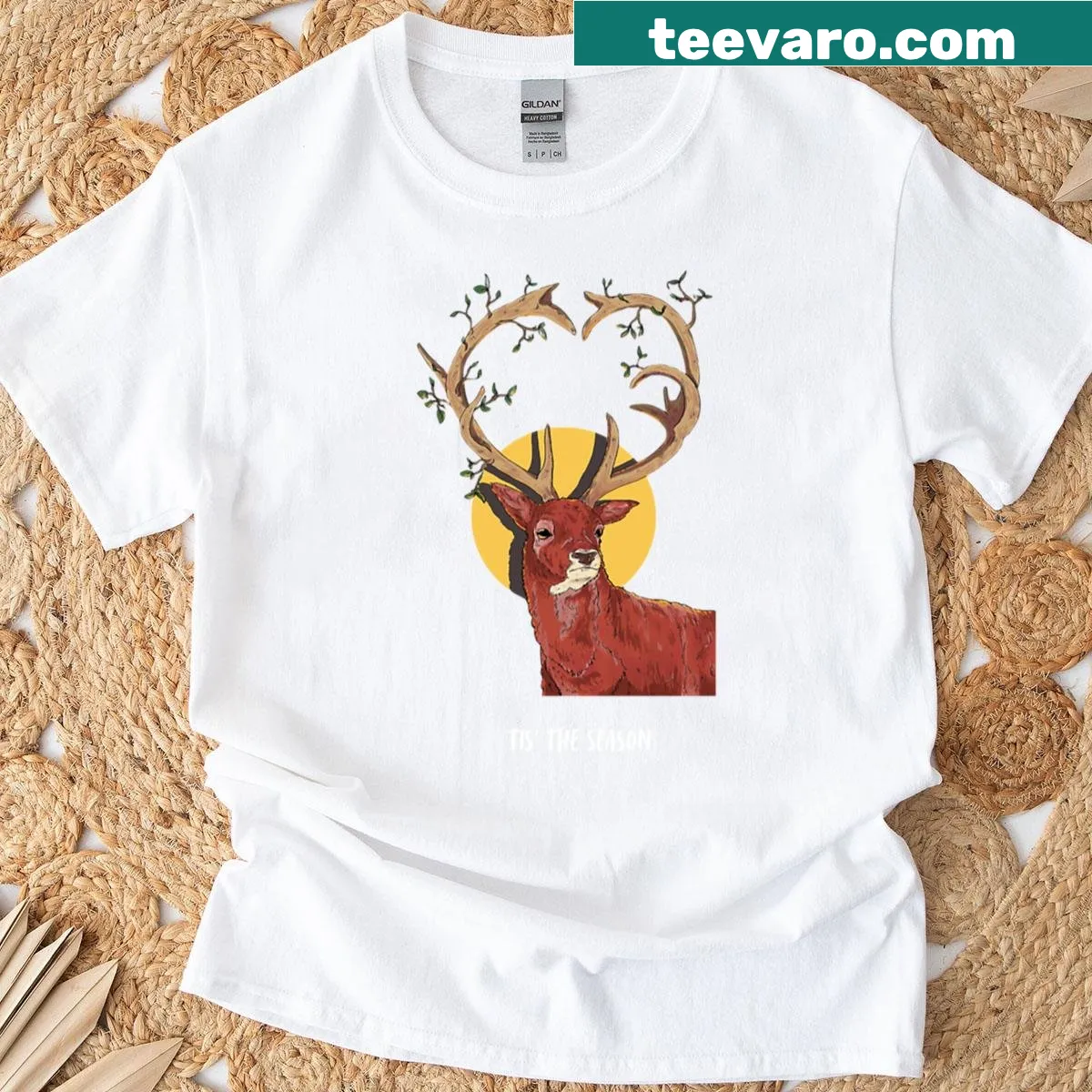 Festive T-shirt with a joyful holiday phrase design. — on a men's t-shirt