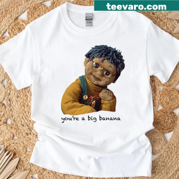 Kids T-shirt featuring a cartoon banana character from Tots TV