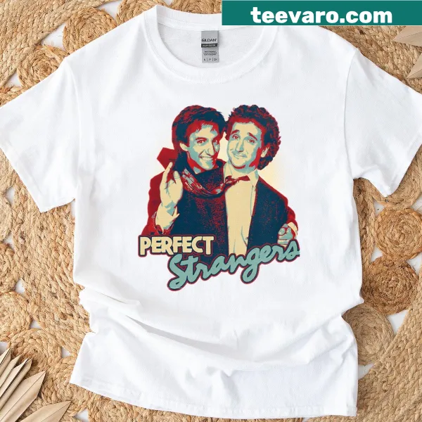 T-shirt featuring retro graphic inspired by Perfect Strangers