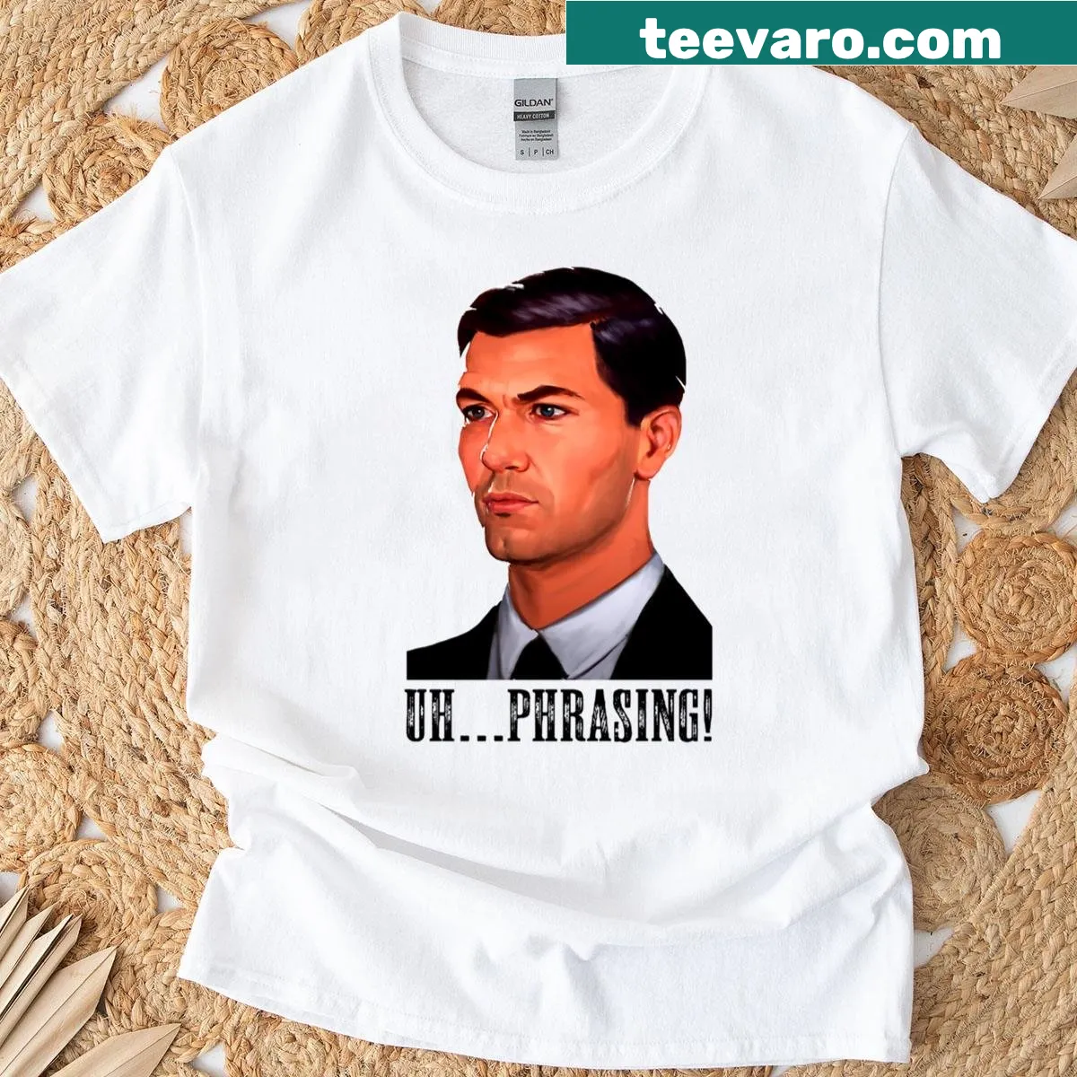 Cartoon design featuring phrases from Archer TV show on a T-shirt — on a men's t-shirt