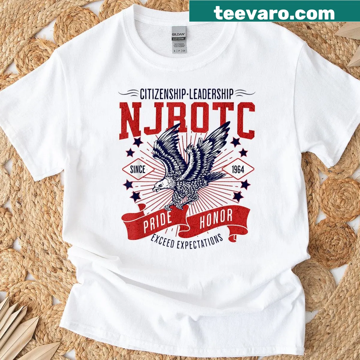 Proud NJROTC leadership shirt for students — on a men's t-shirt