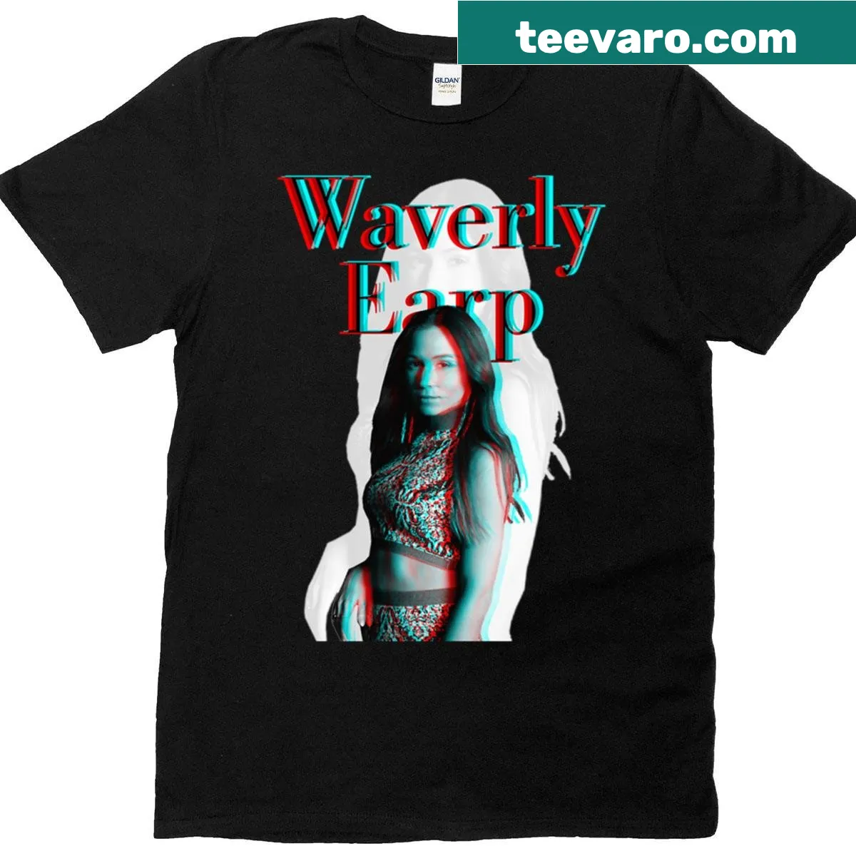 Oversized T-shirt featuring Waverly Earp graphic, vintage style — on a men's t-shirt