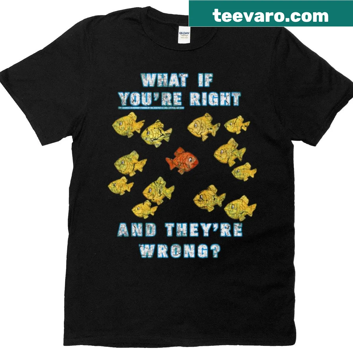 Fargo-themed shirt with bold typography questioning perspectives — on a men's t-shirt