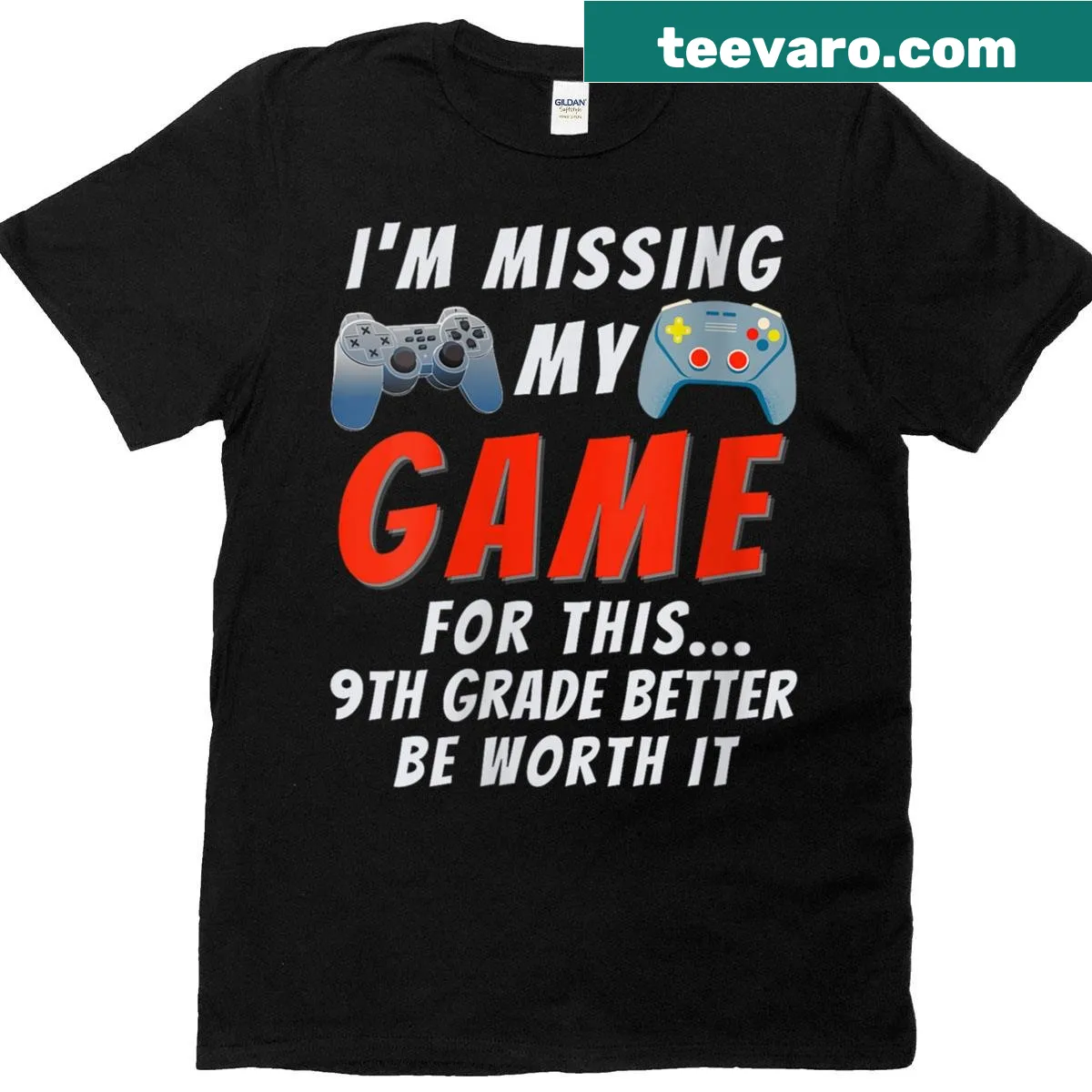 Funny gamer tee for 9th graders with 'Missing My Game' text — on a men's t-shirt