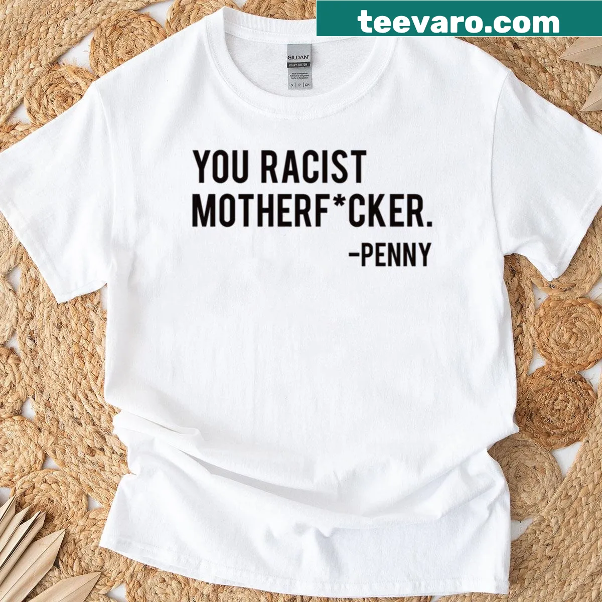 Bold text T-shirt featuring Penny's quote from The Magicians — on a men's t-shirt