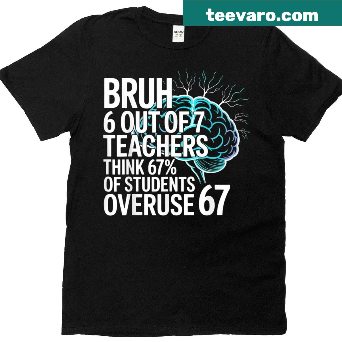 Funny teacher shirt with humorous classroom saying — on a men's t-shirt