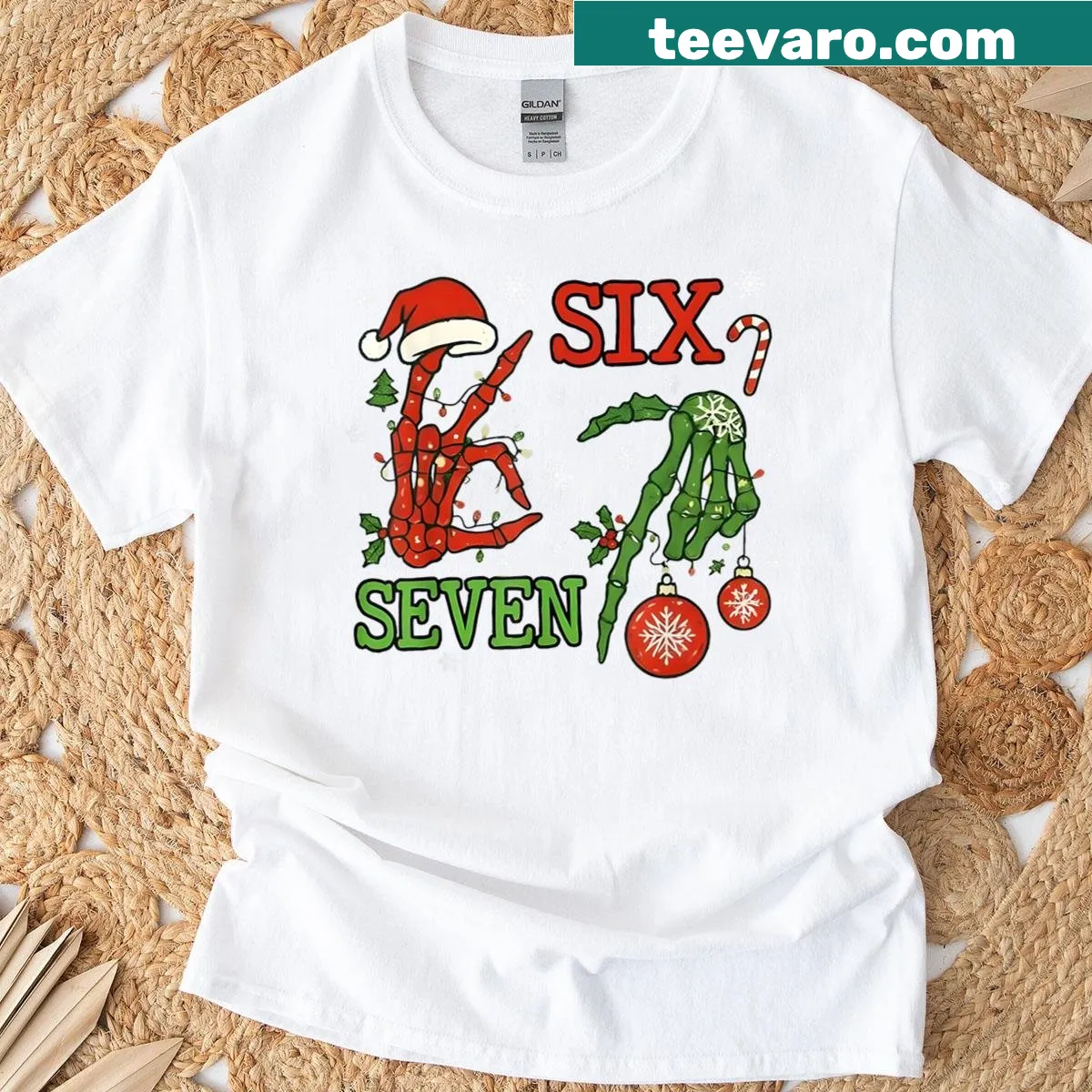 Funny '67 Christmas' meme text on T-shirt — on a men's t-shirt