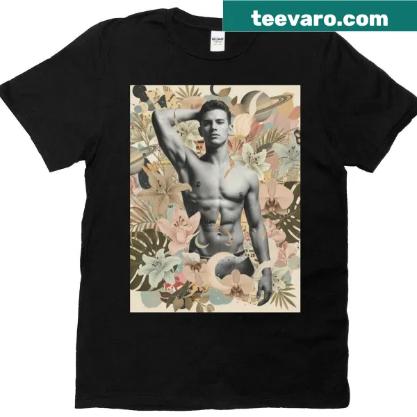 Whimsical cosmic design featuring Adonis in orbit
