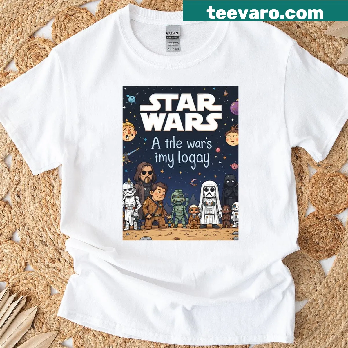 T-shirt with an enchanting graphic of aliens and space adventures — on a men's t-shirt
