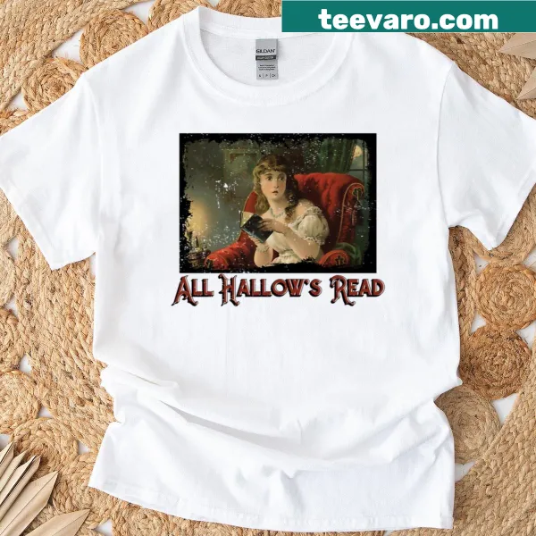 Typographic All Hallow's Read graphic T-shirt