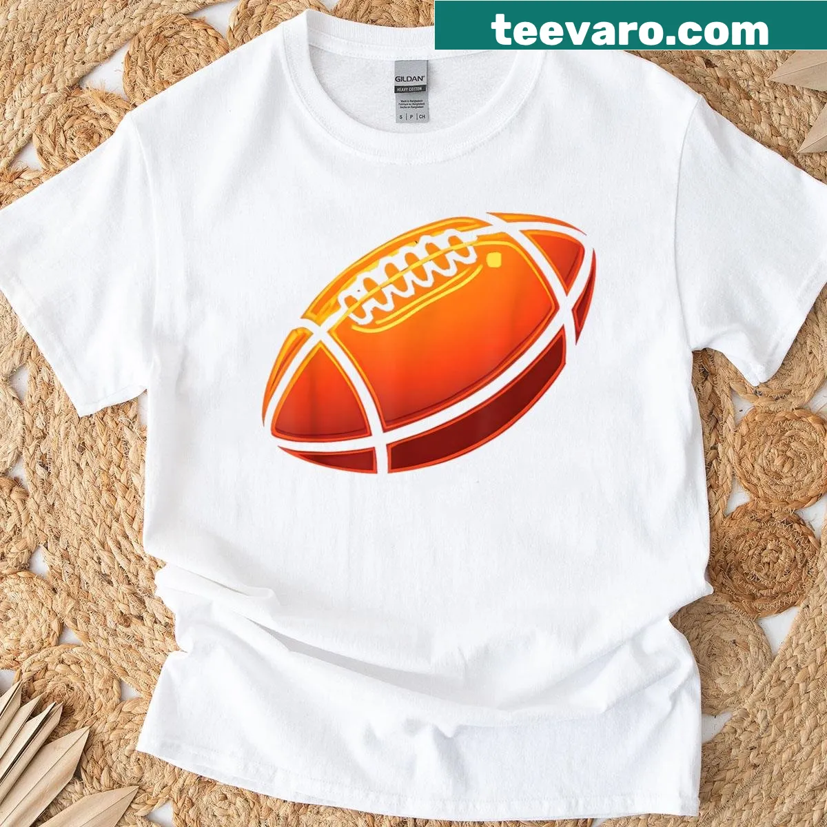 Graphic T-shirt featuring an American football player — on a men's t-shirt