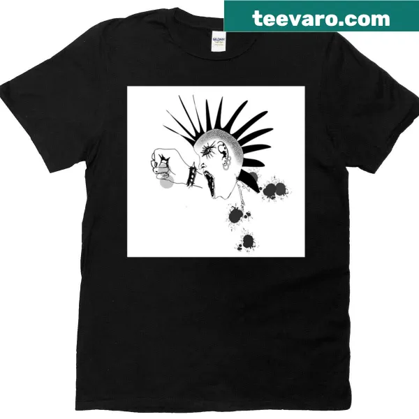 Angry Punk Girl illustration on a T-shirt by Iservalan