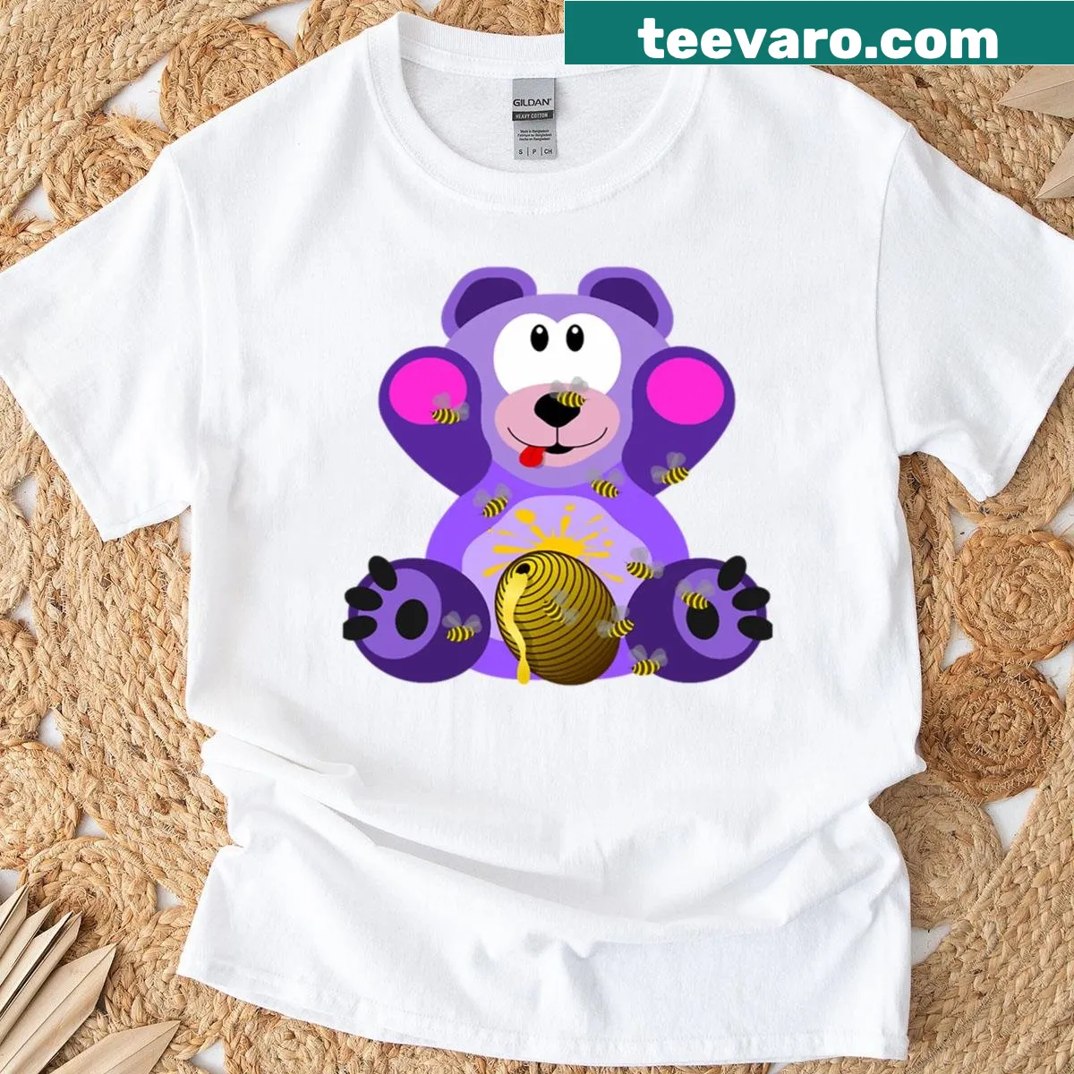 Cute Bristol bear t-shirt for kids — on a men's t-shirt