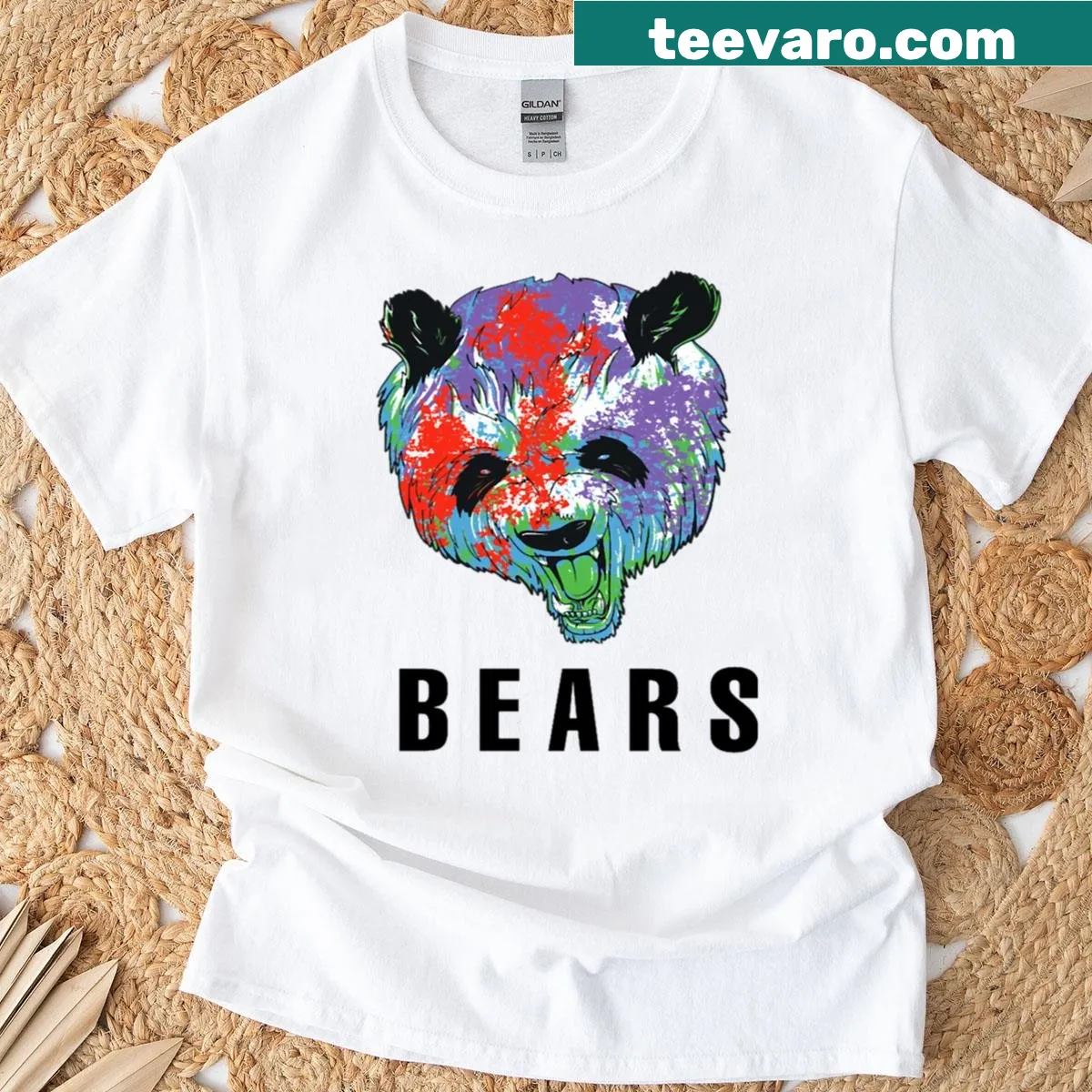 Playful League of Legends bear design T-shirt — on a men's t-shirt