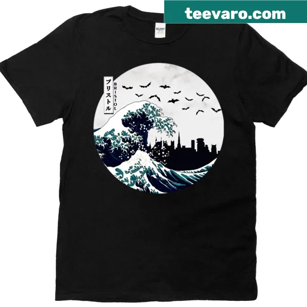 T-shirt featuring the Kanagawa wave design