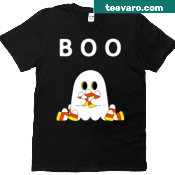 Cute candy corn ghost graphic for Halloween costume t-shirt
