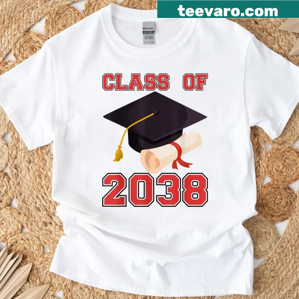 Class of 2038 kindergarten graduation t-shirt