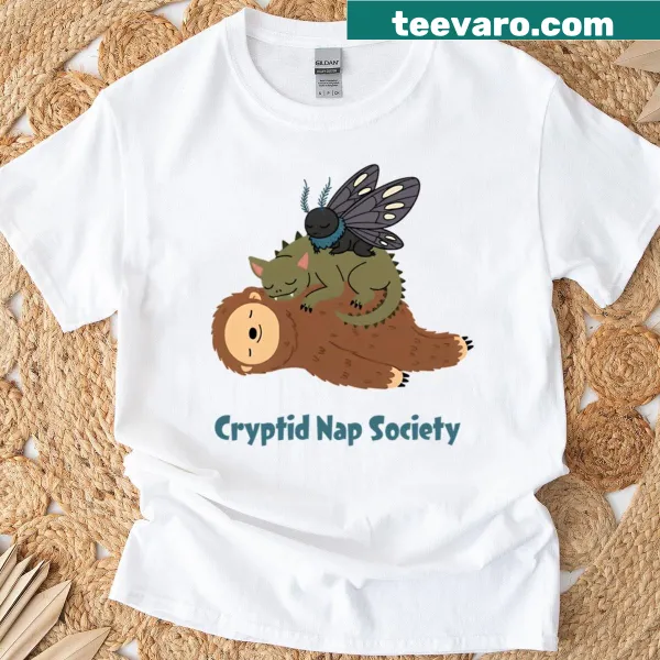 Cute sleeping cryptids in a whimsical design