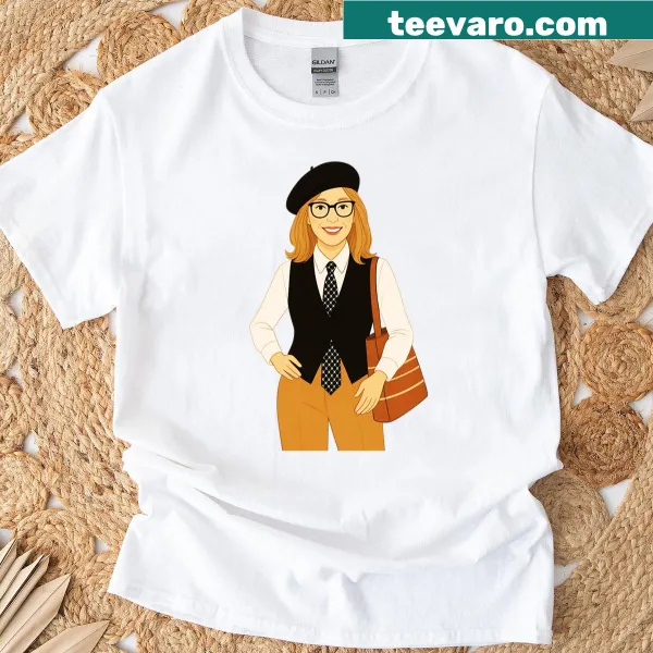 Illustration of Diane Keaton on a T-shirt