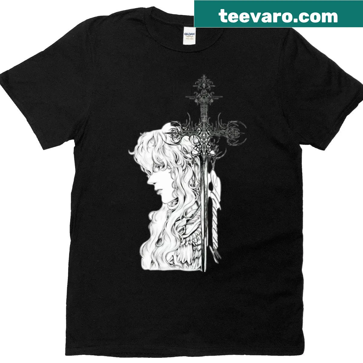 Edgy Berserke anime character T-shirt — on a men's t-shirt