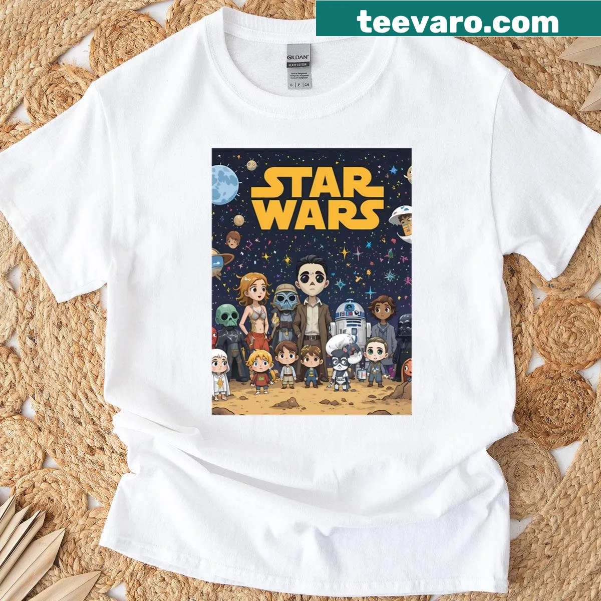 Playful phrase about galactic adventures on a t-shirt — on a men's t-shirt