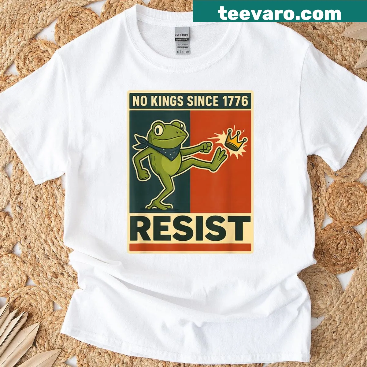 Vintage Frog Portland Protest T-shirt — on a men's t-shirt