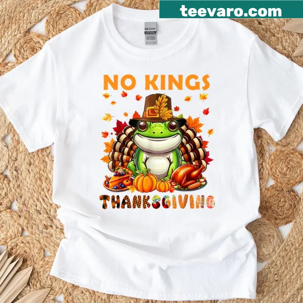 Funny frog in protest costume for Thanksgiving