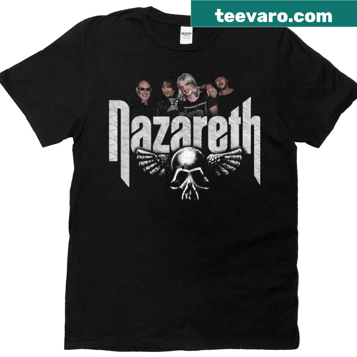 Vintage music T-shirt featuring punk band lyrics — on a men's t-shirt
