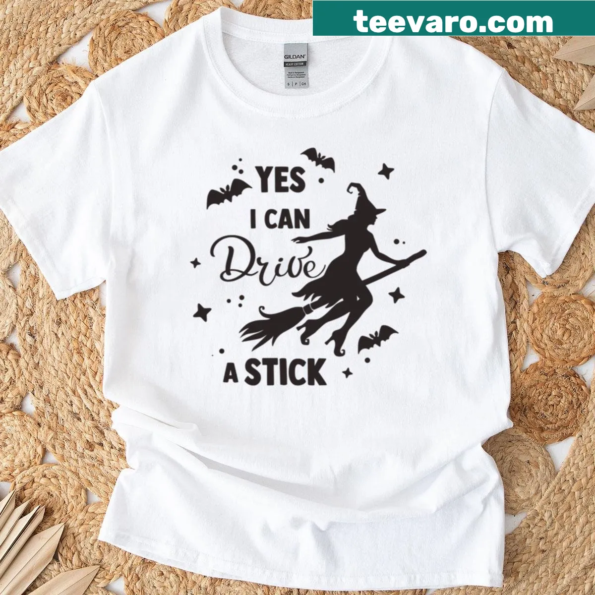 Playful Halloween flyer-themed T-shirt design — on a men's t-shirt