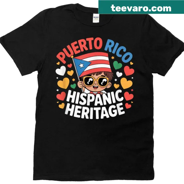 T-shirt featuring a depiction of the Puerto Rican flag