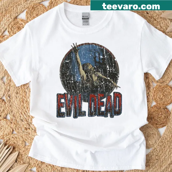 Vintage T-shirt featuring horror movie graphics for Halloween fans
