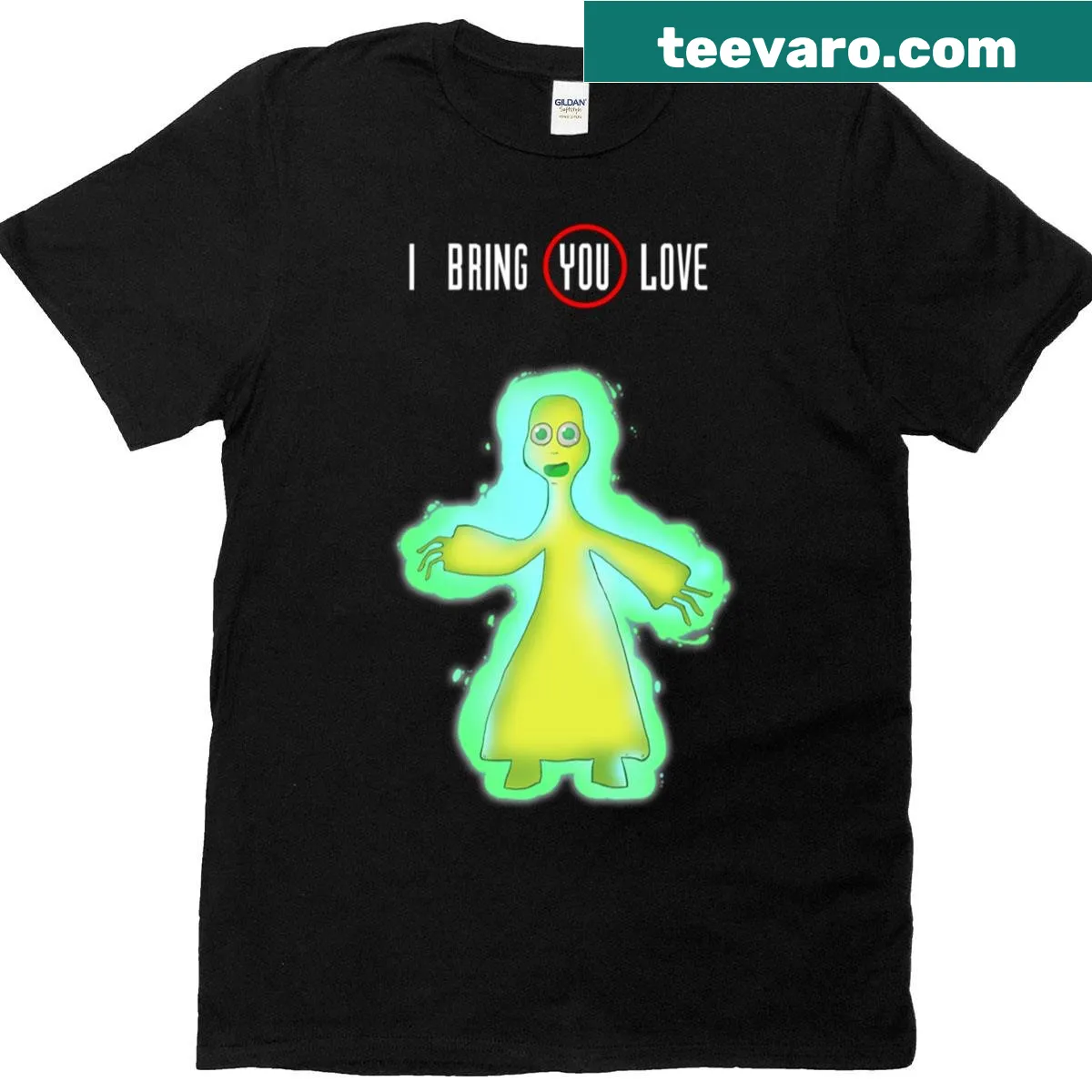 T-shirt with the phrase 'I Bring You Love' in a simple design — on a men's t-shirt