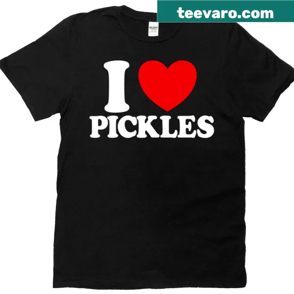 Graphic t-shirt with the phrase I Heart Pickles