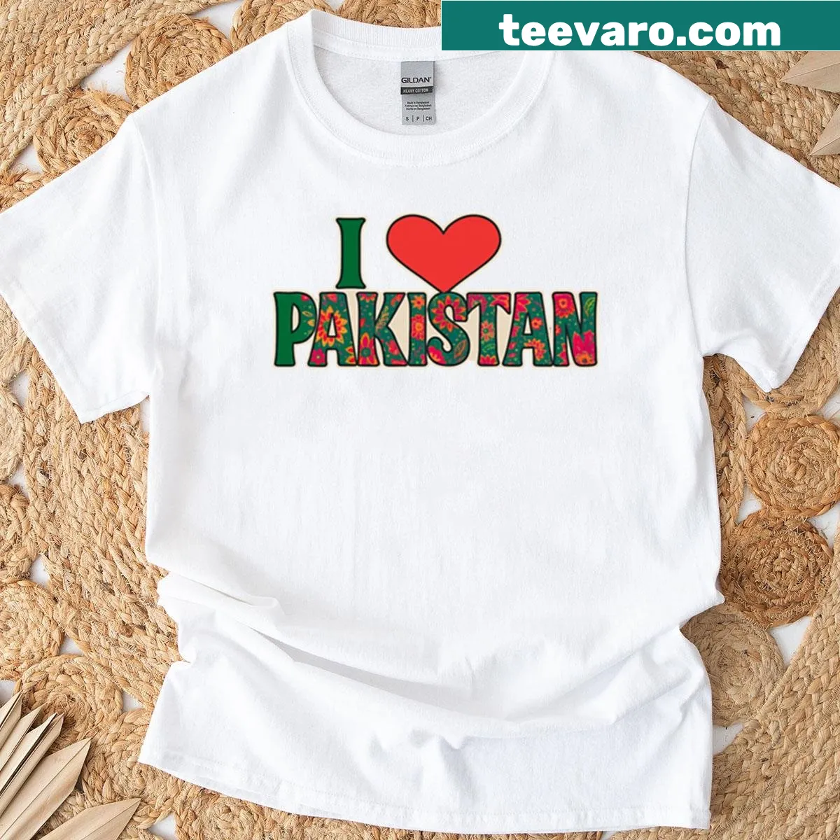 T-shirt featuring a vibrant truck art design celebrating Pakistani culture — on a men's t-shirt
