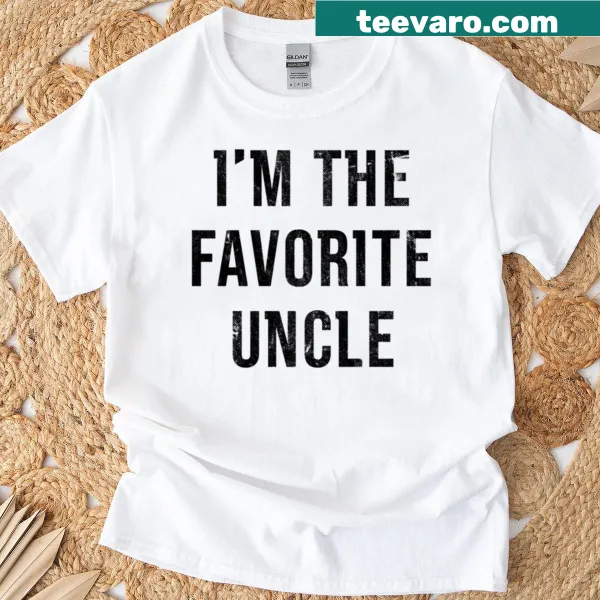 I'm The Favorite Uncle t-shirt with playful typography