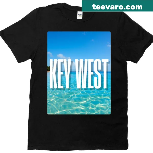 Artistic T-shirt showcasing an ocean scene from Key West