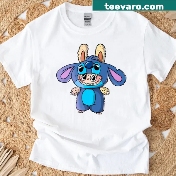 Cute Labubu character design on t-shirt.