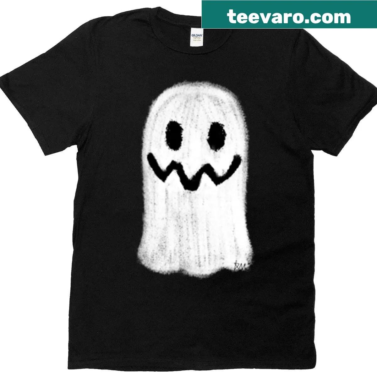 Cute cartoon ghost design on a kids' T-shirt — on a men's t-shirt