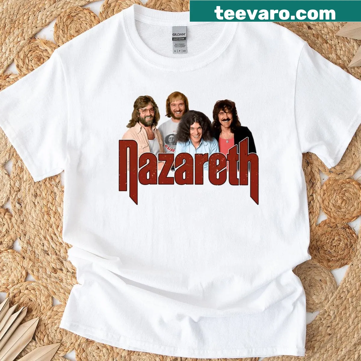 Vintage music t-shirt celebrating lyrics from various eras — on a men's t-shirt