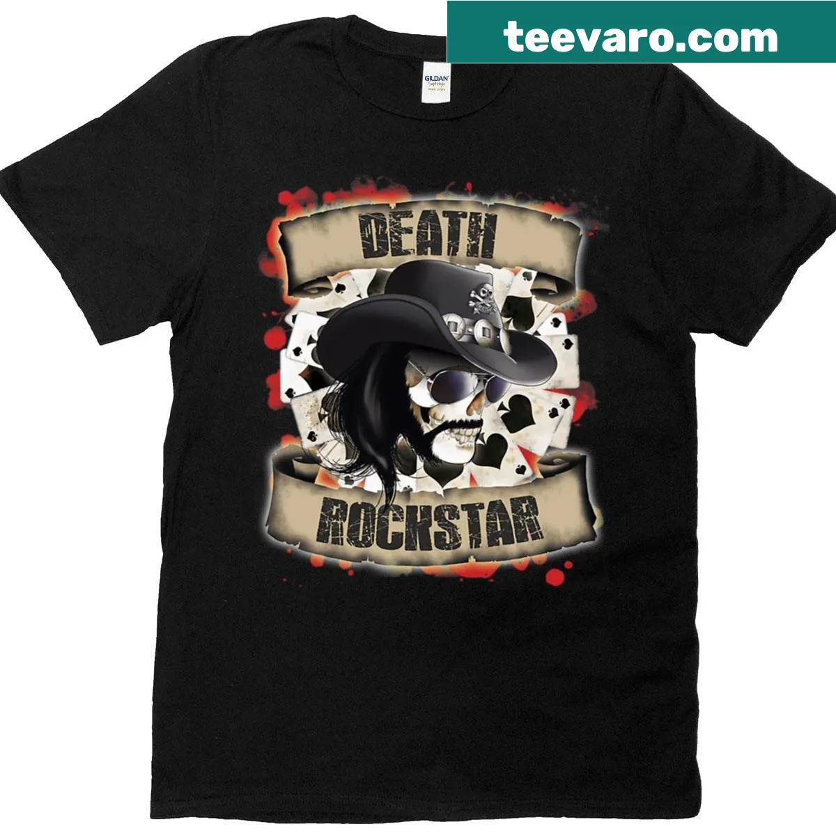 Retro T-shirt celebrating 80s metal and 90s music culture — on a men's t-shirt