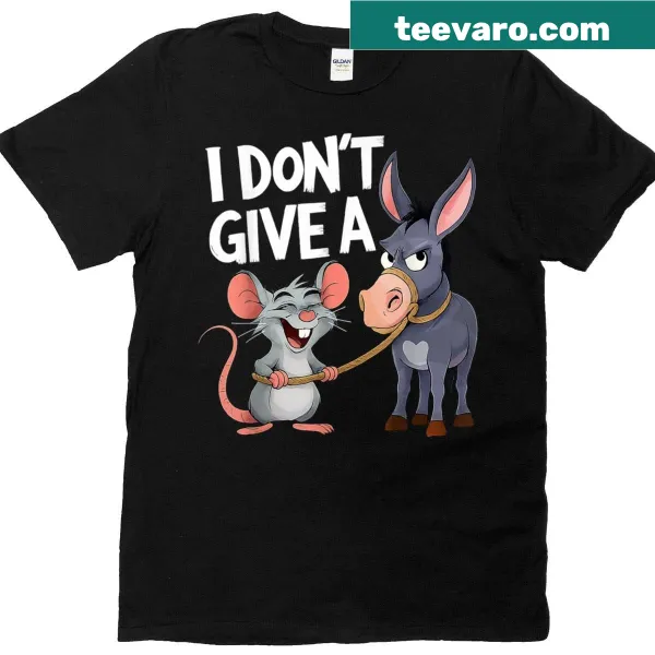 Funny design with mouse and donkey characters